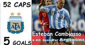 Esteban Cambiasso ● All Goals For Argentina - Los Goles por Argentina