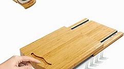FabSix Bamboo Kitchen Appliance Slider for Counter - Small Appliance Slider - Under Cabinet Sliding Tray for Coffee Maker, Appliance Sliders.