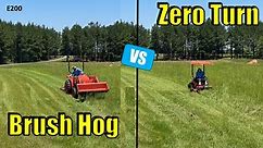 Brush Hog vs Zero Turn in TALL GRASS -- Clear Winner!