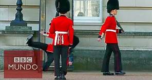 La estrepitosa caída de un guardia frente al palacio de Buckingham