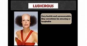 Ludicrous meaning - GRE word with sentences