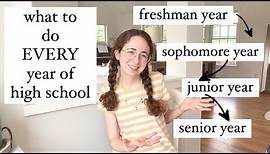 What to Do EACH Year of High School | Prepare for College