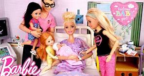Barbie & Ken Doll Family Have a New Baby Story