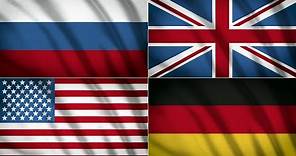 Флаги разных стран.