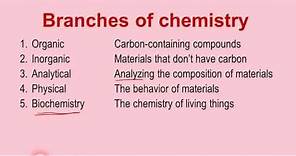 The Five Branches of Chemistry