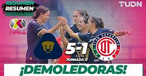 Resumen y goles | Pumas 5-1 Toluca | AP2023-J11 | Liga Mx Femenil | TUDN