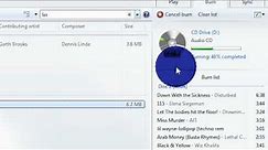 How to burn a cd with Windows media player