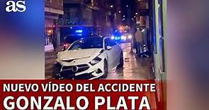 Un nuevo vídeo del grave accidente de Gonzalo Plata: destrozo frontal y el taxi volcado