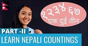 #6 Learn Nepali for Beginners | Nepali Counting (Part II) | Ek duee teen (1-100)