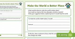 Make the World a Better Place Activity