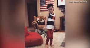 Sarah Palin's son Trig strikes a pose for World Down Syndrome Day