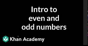 Intro to even and odd numbers