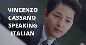 (ENG SUBS) Vincenzo Cassano speaking Italian for 3 minutes | Song Joong Ki speaking Italian CUT