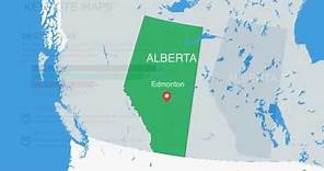 Alberta Canada: Keynote map of Alberta for presentation