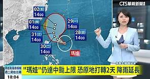 「瑪娃」仍達中颱上限　恐原地打轉2天　降雨延長 - 華視新聞網