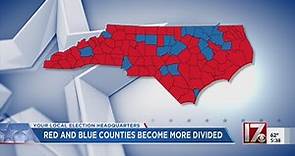 NC counties become more divided