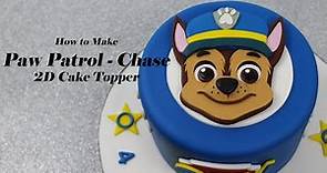 How to make Chase - Paw Patrol - 2D Fondant Cake Topper