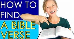 BIBLE QUICK TIP: HOW TO FIND A BIBLE VERSE For Beginners * Easy As 1-2-3!