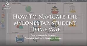 Navigate the myLoneStar Student Homepage