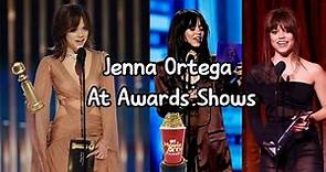 Jenna Ortega presenting and receiving awards at Awards Shows