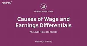 Causes of Pay (Wage) Differentials