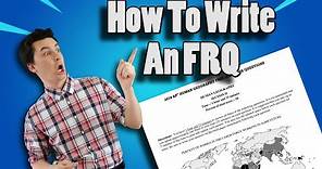 How To Write An FRQ (Free Response Questions for AP Human Geography)