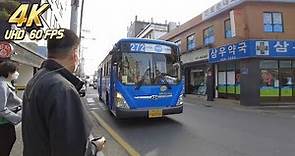 #272 city bus Touring Seoul Korea. East North to Center North. 4K UHD! [Part1]