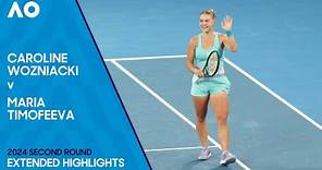 Caroline Wozniacki v Maria Timofeeva Extended Highlights | Australian Open 2024 Second Round