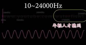 聽力測試，音響頻率響應測試音頻 10Hz~24000Hz Sine Wave Sound Frequency Tone