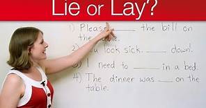 Grammar Mistakes - LIE or LAY?