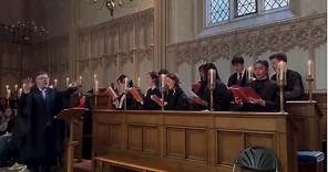 The choir at Corpus Christi College at the University of Cambridge sing the Nativity Carol