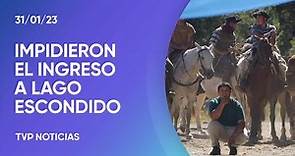 Empleados de Lewis impidieron el acceso de la Marcha Soberana a Lago Escondido