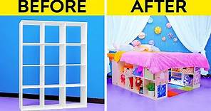 CUTE ROOM MAKEOVER FOR KIDS || Secret Room Under the Bed! Cool DIY Ideas and Tricks by 123 GO!