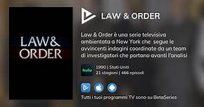 Dove guardare la serie TV Law & Order in streaming online?