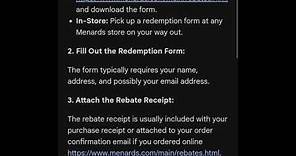 How To Use Menards Rebate Check