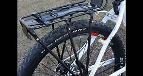 Portapacchi per bici robusto, che non si attacca al sellino e compatibile con fat bike