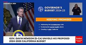 Gov. Gavin Newsom Unveils 2024-2025 California Budget Proposal