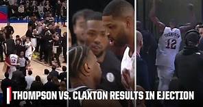 Tristan Thompson EJECTED for retaliating Nic Claxton's taunt in Paris 👀 | NBA on ESPN