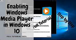 How to Enable Windows Media Player in Windows 10