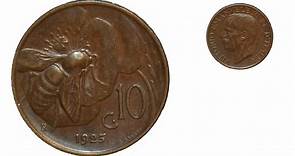 10 Centesimi Ape Vittorio Emanuele III - Monete di Valore
