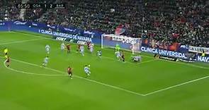 Ezequiel Ávila anotó el 2-2 en favor de Osasuna vs. Barcelona. (Video: ESPN)