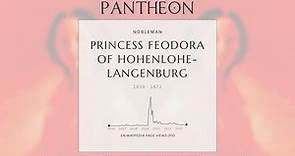 Princess Feodora of Hohenlohe-Langenburg Biography - Duchess consort of Saxe-Meiningen