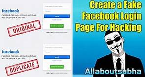 how to create fake login page | how to hack facebook | how to create social media fake login page