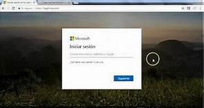 Iniciar sesión hotmail