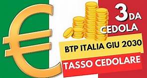 Terza cedola BTP Italia Giugno 2030