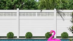 Horizontal Privacy Vinyl Fencing with Decorative Screen Panel Top - Barrette Outdoor Living