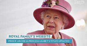 Prince Archie and Princess Lilibet's Titles Updated on Royal Family's Website