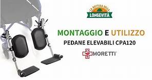 Carrozzina disabili: montaggio e utilizzo pedane elevabili per sedie a rotelle marchio Moretti