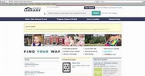 How to Search for Library Materials on the Toronto Public Library Website