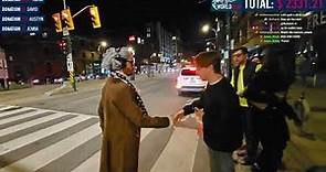 Actor Austin Abrams on Streets of Toronto and asks Twitch streamer for Picture